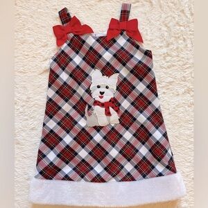 SweetheartRose Girls plaid tartan dress age 5